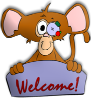 Monkey with Welcome sign